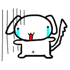 White dog Life. English Version. sticker #5849696