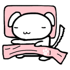 White dog Life. English Version. sticker #5849697