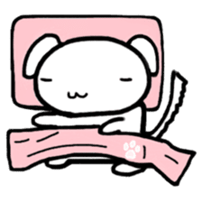 White dog Life. English Version. sticker #5849697