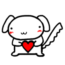 White dog Life. English Version. sticker #5849698