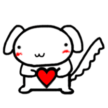 White dog Life. English Version. sticker #5849698