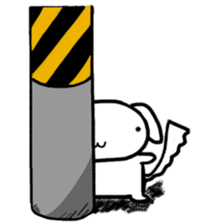 White dog Life. English Version. sticker #5849701