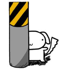 White dog Life. English Version. sticker #5849701