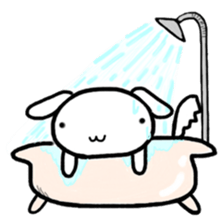 White dog Life. English Version. sticker #5849702