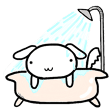 White dog Life. English Version. sticker #5849702