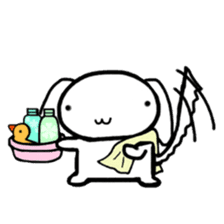 White dog Life. English Version. sticker #5849703