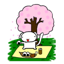 White dog Life. English Version. sticker #5849705