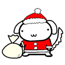 White dog Life. English Version. sticker #5849706