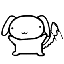 White dog Life. English Version. sticker #5849708