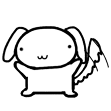 White dog Life. English Version. sticker #5849708