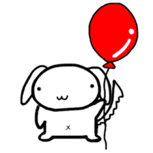 White dog Life. English Version. sticker #5849709