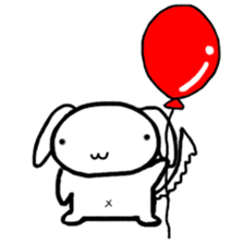 White dog Life. English Version. sticker #5849709