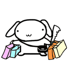 White dog Life. English Version. sticker #5849711