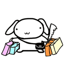 White dog Life. English Version. sticker #5849711