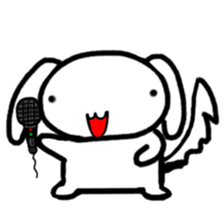 White dog Life. English Version. sticker #5849712