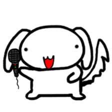 White dog Life. English Version. sticker #5849712