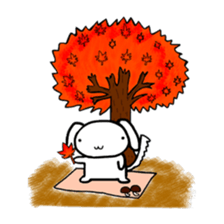 White dog Life. English Version. sticker #5849713