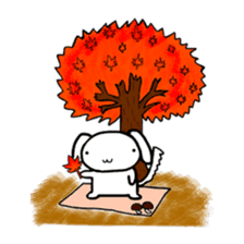 White dog Life. English Version. sticker #5849713