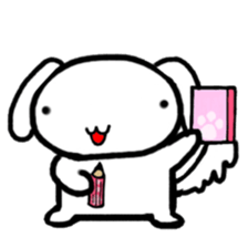 White dog Life. English Version. sticker #5849714