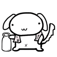 White dog Life. English Version. sticker #5849716