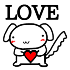 White dog Life. English Version. sticker #5849717