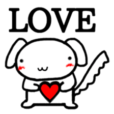 White dog Life. English Version. sticker #5849717