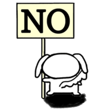 White dog Life. English Version. sticker #5849718