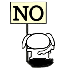 White dog Life. English Version. sticker #5849718