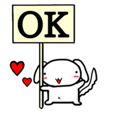 White dog Life. English Version. sticker #5849719