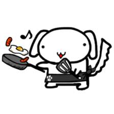 White dog Life. English Version. sticker #5849720