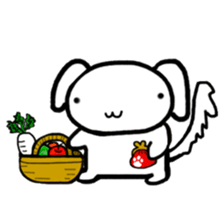 White dog Life. English Version. sticker #5849721