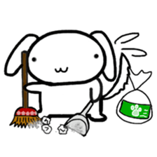 White dog Life. English Version. sticker #5849723