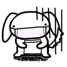 White dog Life. English Version. sticker #5849727