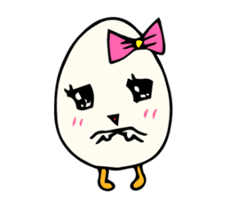 Ribbon egg girl. sticker #5852212