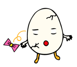 Ribbon egg girl. sticker #5852215