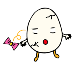 Ribbon egg girl. sticker #5852215