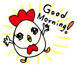 Ribbon egg girl. sticker #5852216