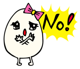 Ribbon egg girl. sticker #5852219