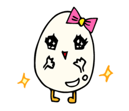 Ribbon egg girl. sticker #5852228