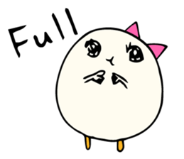 Ribbon egg girl. sticker #5852230