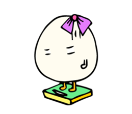 Ribbon egg girl. sticker #5852232