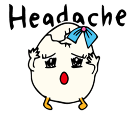 Ribbon egg girl. sticker #5852233