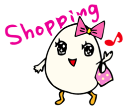 Ribbon egg girl. sticker #5852235