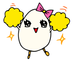 Ribbon egg girl. sticker #5852236