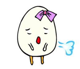 Ribbon egg girl. sticker #5852240