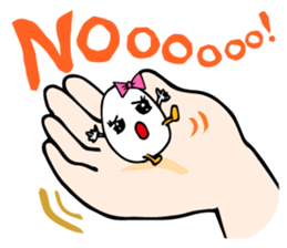 Ribbon egg girl. sticker #5852246