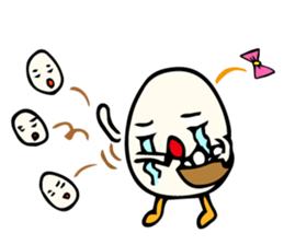 Ribbon egg girl. sticker #5852247