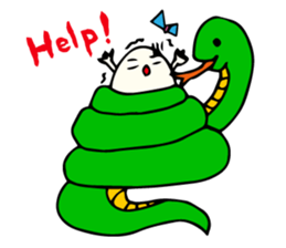 Ribbon egg girl. sticker #5852248