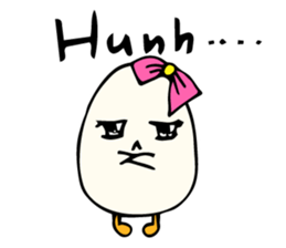 Ribbon egg girl. sticker #5852249