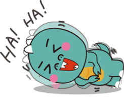 funny  dinosaur (Chinese Traditional) sticker #5853490